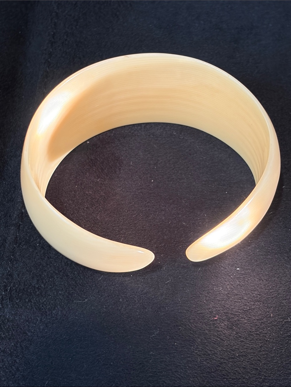 Vintage Wide Cream Cuff Bracelet - Picture 3 of 8